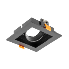 Світильник точковий GTV RUBIO, 102x102mm, IP20, квадратний, одинарний, чорний (пластик) (OP-RUBIOKW1-00)