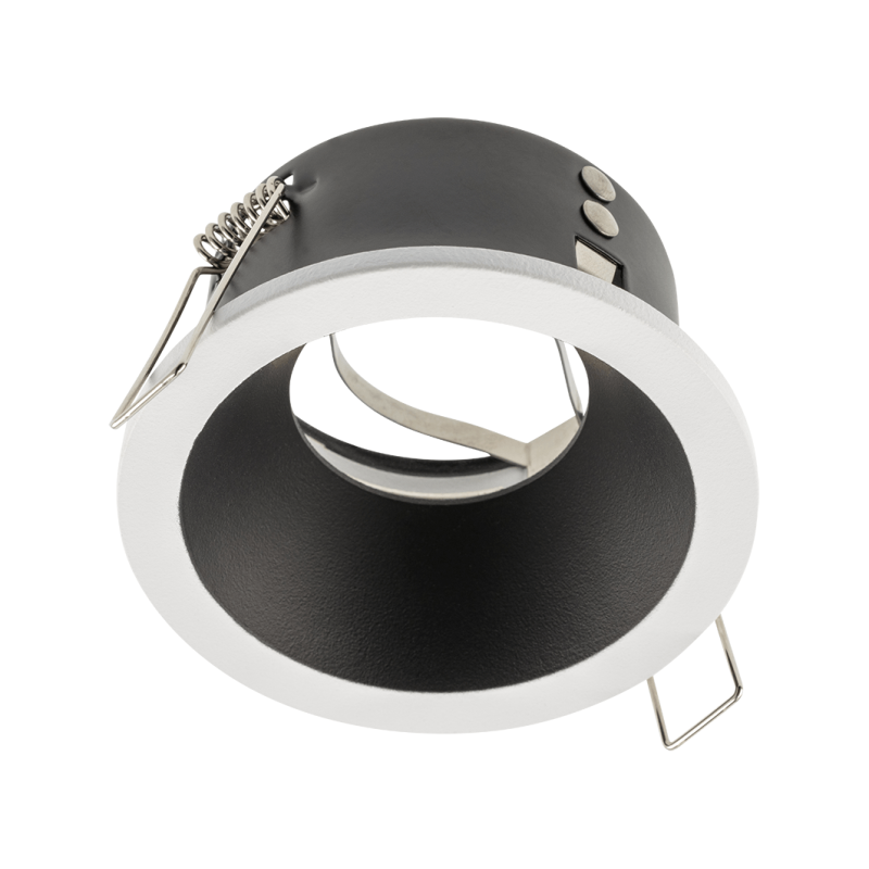 Світильник врізний точковий GTV ELVA, IP54, Ø85x45mm, Білий/чорний (OP-ELVAOBC-11)