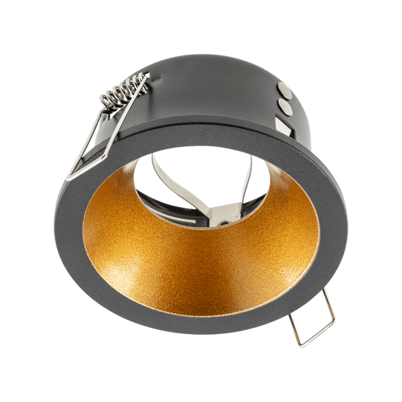 Світильник врізний точковий GTV ELVA, IP54, Ø85x45mm, Чорний/мідь (OP-ELVAOCM-03)