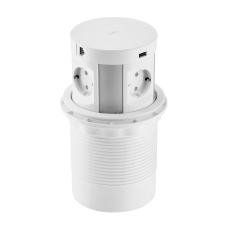 Подовжувач врізний GTV COMFORT PLUS індукційна зарядка, 4x роз. schuko, 2xUSB, 2xRJ45, 1,5м, білий