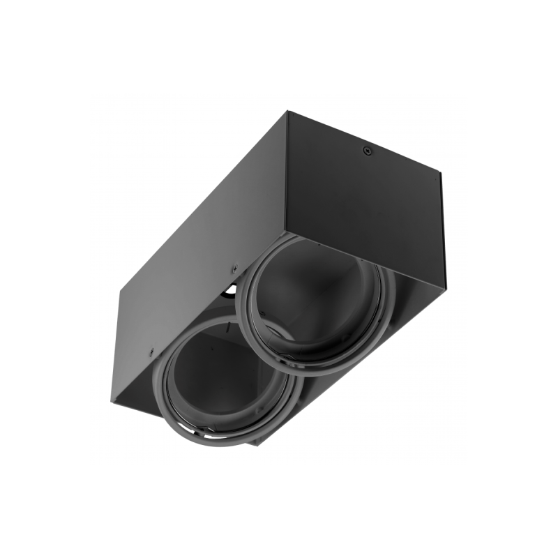 Стельовий подвійний світильник GTV PIREO, 300х150х120, IP20, сталь, накладний, чорний Стельовий подвійний світильник GTV PIREO, 300х150х120, IP20, сталь, накладний, чорний