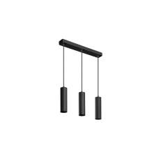 Світильник підвісний люстра GTV TRESOS II, 3xGU10, алюміній, IP20, max.3x20W, чорний (OS-TRESD320W-00)