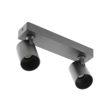 Світильник GTV SANTO BIS, алюміній, IP20, подвійний, круглий, чорний (OS-SAN20WOK2B-00)