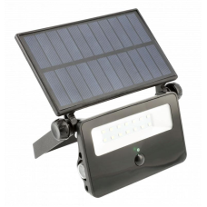 Прожектор GTV LUMOS, датчик руху, сонячна панель, 10 W, 6400 K, IP65, 120° (LD-LUMOS10W-64)
