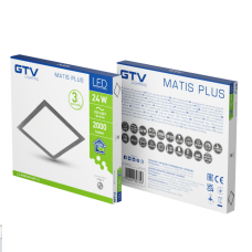 Світильник LED GTV MATIS PLUS, 24W, 120°, 4000K, IP20, врiзний, чорний (LD-MAW24W-NBP-10)