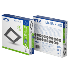 Світильник LED GTV MATIS PLUS, 7W, 120°, 4000K, IP20, врiзний, чорний (LD-MAW07W-NBP-10)