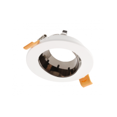 Стельовий світильник GTV ARIES, IP20, круглий, білий/чорно-хромований