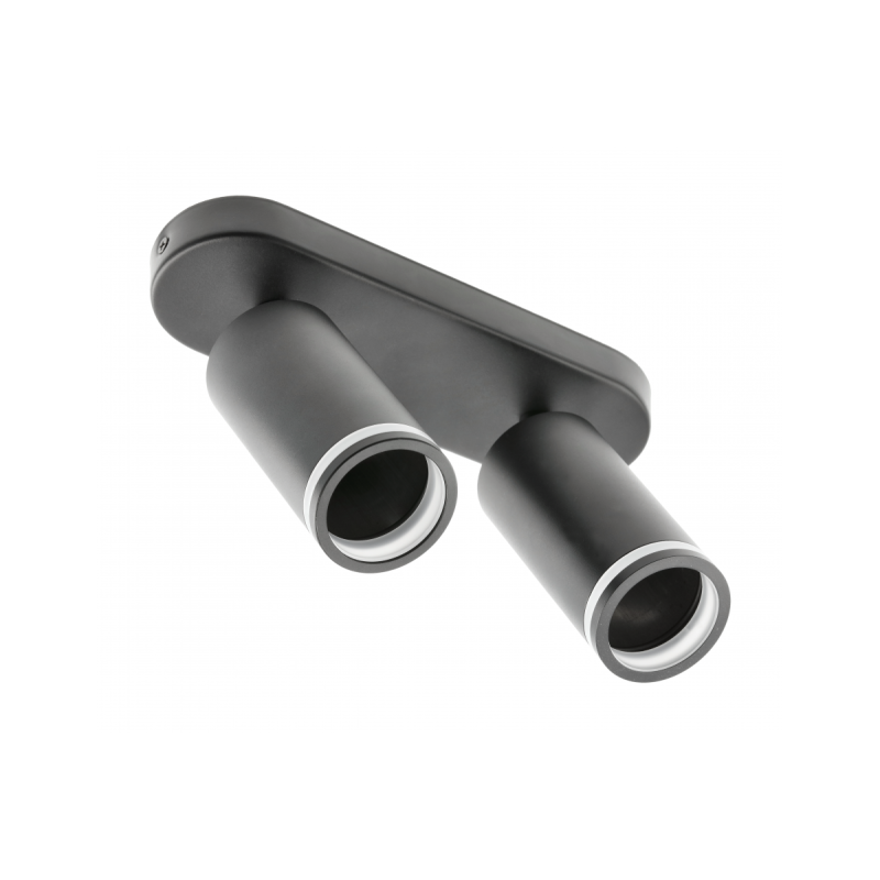 Світильник подвійний GTV SOLIS, алюміній, 55x100мм, IP20, 2*GU10, макс. 50 Вт, макс. 250В, 50/60Гц, чорний Світильник подвійний GTV SOLIS, алюміній, 55x100мм, IP20, 2*GU10, макс. 50 Вт, макс. 250В, 50/60Гц, чорний