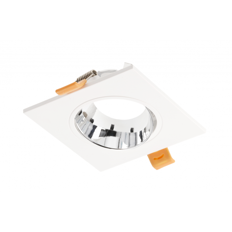 Стельовий світильник GTV ARIES IP20, квадратний, білий/хромований Стельовий світильник GTV ARIES IP20, квадратний, білий/хромований