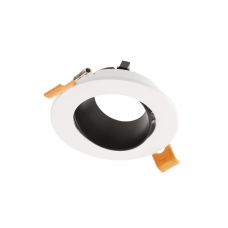 Стельовий світильник GTV ARIES, IP20, круглий, білий/чорний