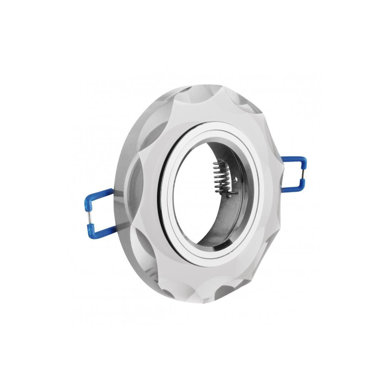 Світильник точковий GTV BRILLANTE, IP20, скло, білий, кристал, круглий