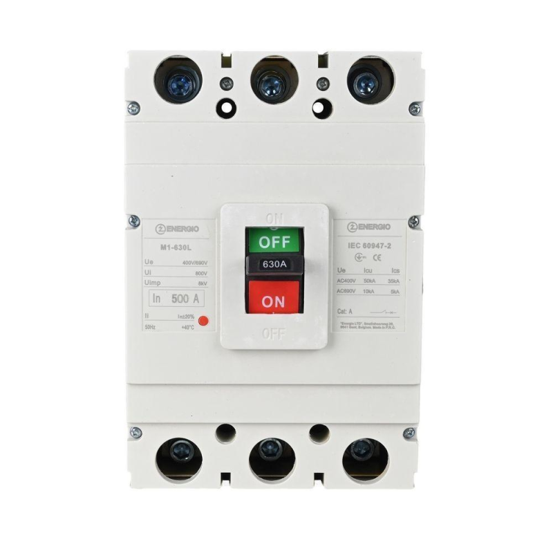 Силовий Автоматичний Вимикач M1-630L 3P 500A 50Ка ENERGIO