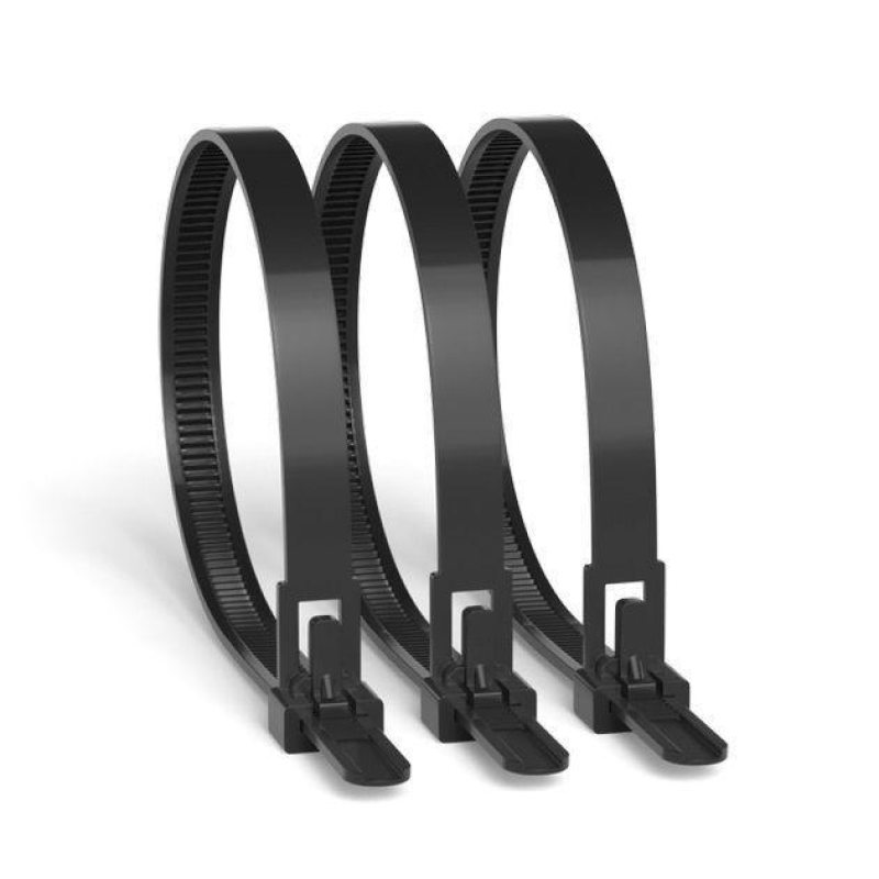 Кабельна Стяжка Багаторазова 7.5X400 Чорна (100Шт) ENERGIO