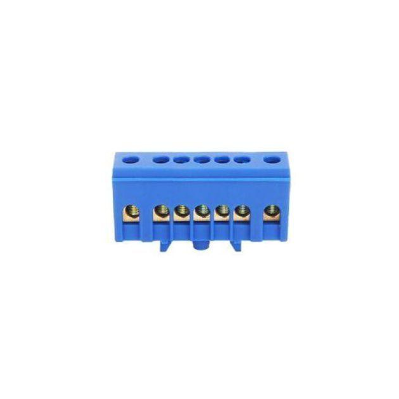 Шина Нульова Ізольована На Din-Рейку 7 Отв. Синя ENERGIO