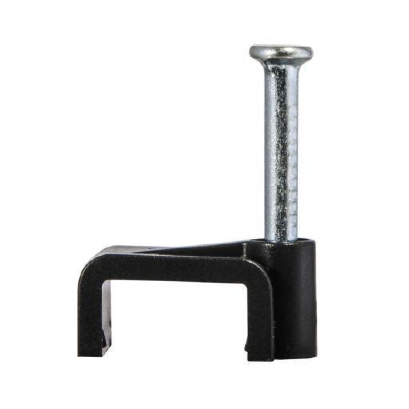 Кабельна Скоба Пластикова Плоска 10мм (100Шт) ENERGIO