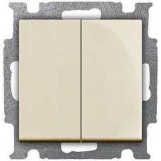 Вимикач двоклавішний ABB Basic55 слонова кістка 2006/5 UC-92-507