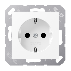 SCHUKO®-розетка JUNG 16 A / 250 B ~ колір білосніжний матовий, A1520BFWWM