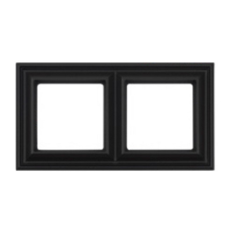 Рамка 2 пост JUNG ECO PROFI DECO Чорний матовий