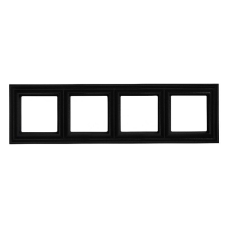 Рамка 4 пост JUNG ECO PROFI DECO Чорний матовий EPD484SWM