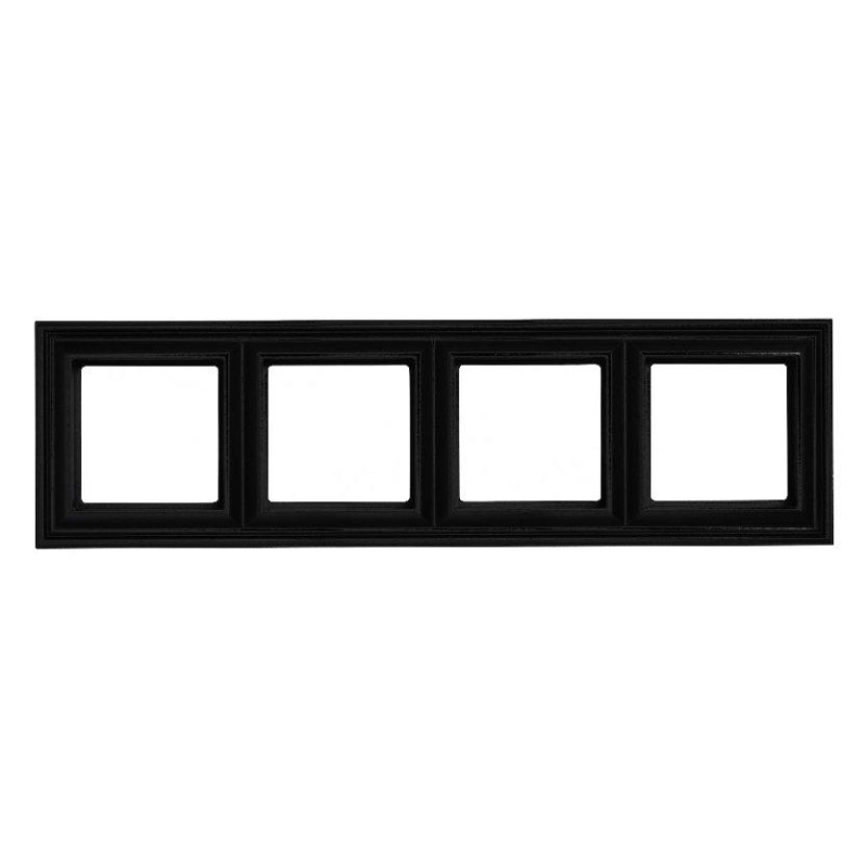 Рамка 4 пост JUNG ECO PROFI DECO Чорний матовий EPD484SWM