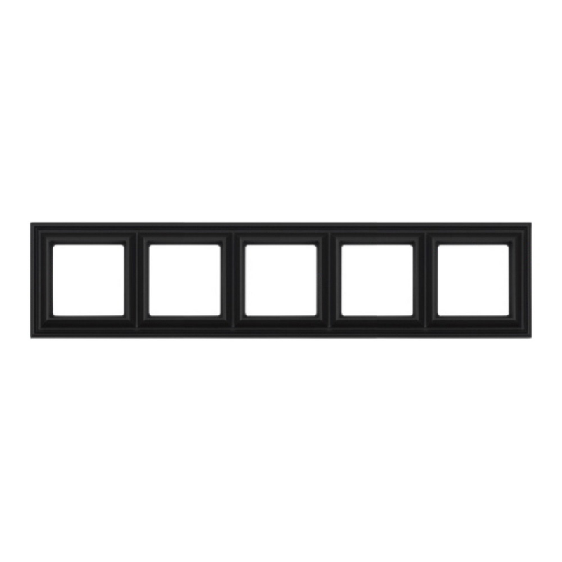 Рамка 5 пост JUNG ECO PROFI DECO Чорний матовий EPD485SW Рамка 5 пост JUNG ECO PROFI DECO Чорний матовий EPD485SW