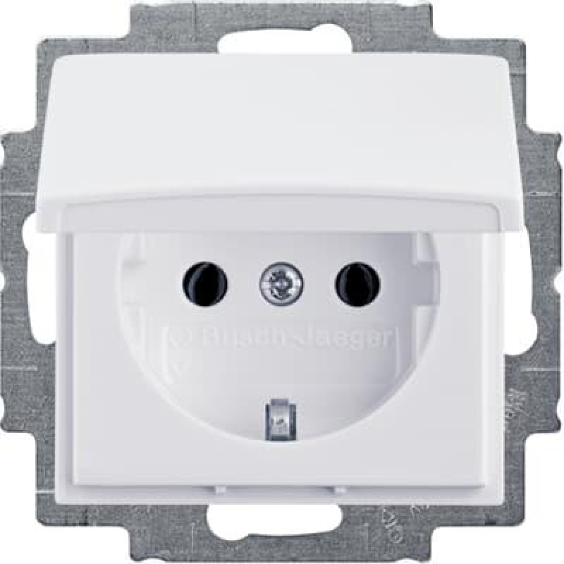 Розетка з кришкою ABB Basic55 білий 20 EUK-94-507 Розетка з кришкою ABB Basic55 білий 20 EUK-94-507
