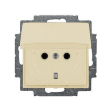 Розетка з кришкою ABB Basic55 слонова кістка 20 EUK-92-507