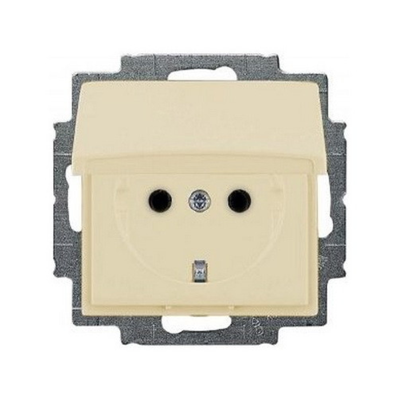 Розетка з кришкою ABB Basic55 слонова кістка 20 EUK-92-507 Розетка з кришкою ABB Basic55 слонова кістка 20 EUK-92-507