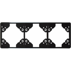 Рамка 3-міс. котик. Чорний матовий, 50932 TPM, Efapel APOLO 5000