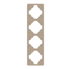 Рамка 4-міс. котик. Шампань, 50942 TCH, Efapel APOLO 5000