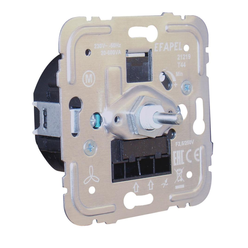 Механізм регулятора швидкості для індукт. двигунів LOGUS 60-600W, 21219, Efapel Механізм регулятора швидкості для індукт. двигунів LOGUS 60-600W, 21219, Efapel