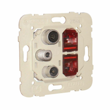 Механізм розетки мультимедійний R-TV-SAT 2x RJ45 Cat.6 UTP, 21546, Efapel LOGUS 90