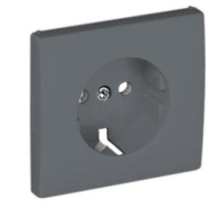 Центральна панель розетки 2P+Z, ШУКО Графіт, 50631 TGR, Efapel APOLO 5000