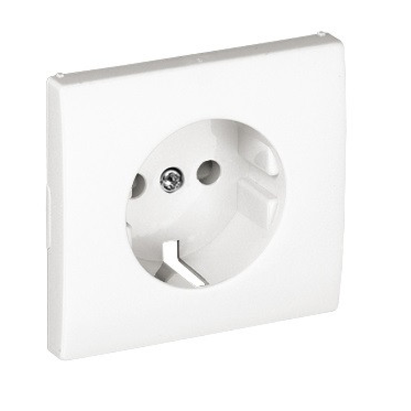 Центральна панель розетки із заслінкою 2P+Z, ШУКО Білий матовий, 50632 TBM, Efapel APOLO 5000
