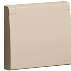 Центральна панель розетки з кришкою 2P+Z, ШУКО (IP44) Шампань, 50634 TCH, Efapel APOLO 5000