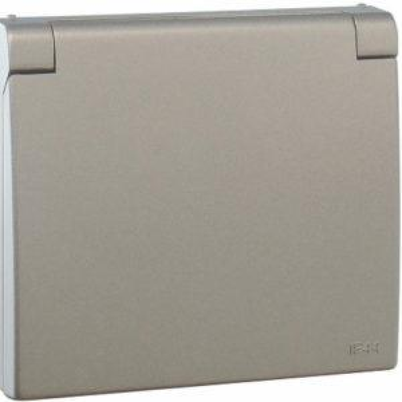 Центральна панель розетки з кришкою 2P+Z, ШУКО (IP44) Срібло, 50634 TPR, Efapel APOLO 5000 Центральна панель розетки з кришкою 2P+Z, ШУКО (IP44) Срібло, 50634 TPR, Efapel APOLO 5000