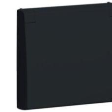 Центральна панель розетки з кришкою 2P+Z, ШУКО (IP44) Чорний, 50634 TPT, Efapel APOLO 5000