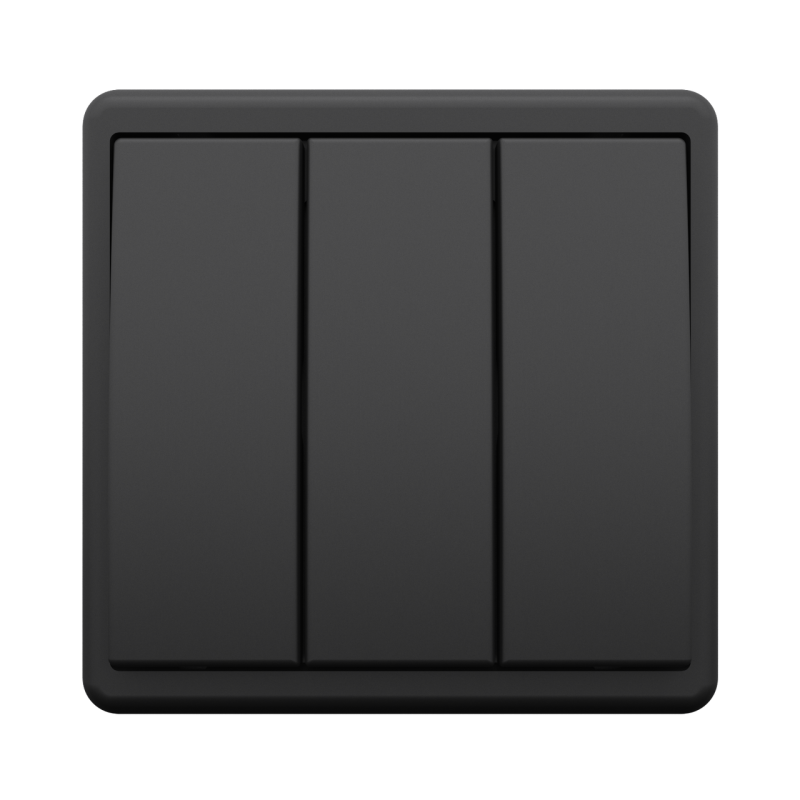 Клавіша вимикача 3 кл. Чорний матовий, 50661 TPM, Efapel APOLO 5000 Клавіша вимикача 3 кл. Чорний матовий, 50661 TPM, Efapel APOLO 5000