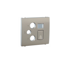 Центральна панель розетки мультимедійної R-TV-ST 2хRJ45 Срібло, 50770 TPR, Efapel APOLO 5000