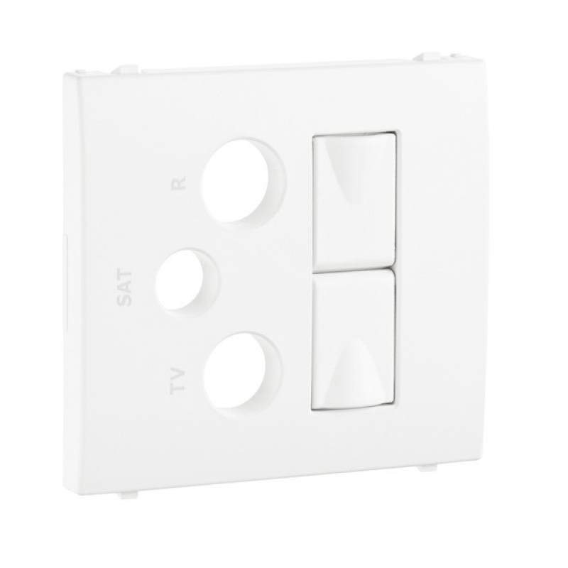 Центральна панель розетки мультимедійної R-TV-ST 2хRJ45 Білий, 50773 TBR, Efapel APOLO 5000 Центральна панель розетки мультимедійної R-TV-ST 2хRJ45 Білий, 50773 TBR, Efapel APOLO 5000