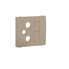 Центральна панель розетки мультимедійної R-TV-ST 2хRJ45 Шампань, 50773 TCH, Efapel APOLO 5000