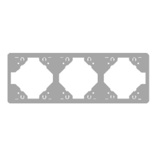 Рамка 3-міс. горизонт. Срібло, 50931 TPR, Efapel APOLO 5000