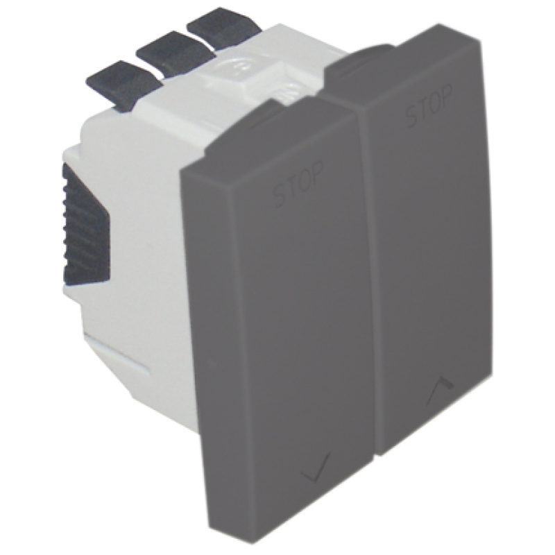 Вимикач для жалюзі Quadro45 2-кл. 2-мод. Чорний мат 45293 SPM Efapel Вимикач для жалюзі Quadro45 2-кл. 2-мод. Чорний мат 45293 SPM Efapel