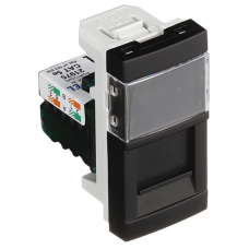 Механізм 1хRJ45 CAT.5E UTP CONNECT 1-мод. Чорний мат 45975 SPM Efapel Quadro 45