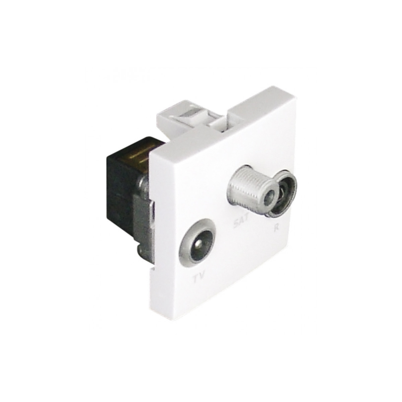 Механізм розетки R-TV-SAT зірка 2-мод. Білий 45543 SBR Efapel Quadro 45