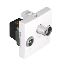 Механізм розетки R-TV-SAT зірка 2-мод. Білий мат 45543 SBM Efapel Quadro 45