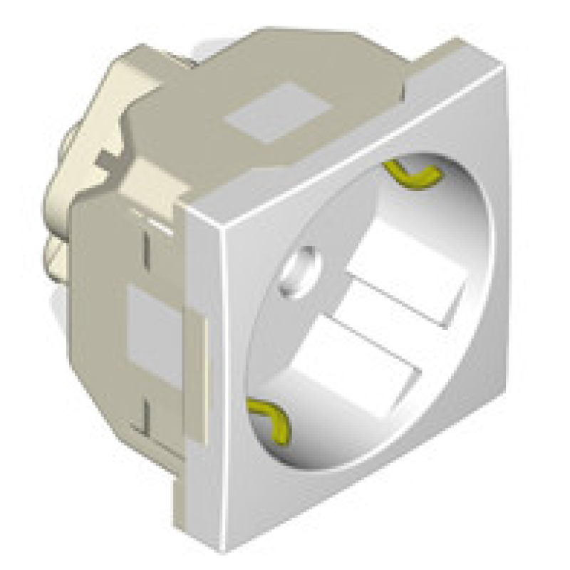 Механізм похилої розетки 45° 2P+Z, ШУКО 16А, 250V — 2 мод. Жовтогарячий, 45131 SLR, Efapel Quadro 45 Механізм похилої розетки 45° 2P+Z, ШУКО 16А, 250V — 2 мод. Жовтогарячий, 45131 SLR, Efapel Quadro 45