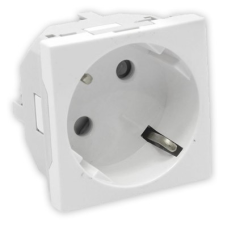 Механізм похилої розетки 45° 2P+Z ШУКО 16 А 250 V 2-мод. Білий мат 45131 SBM Efapel Quadro 45