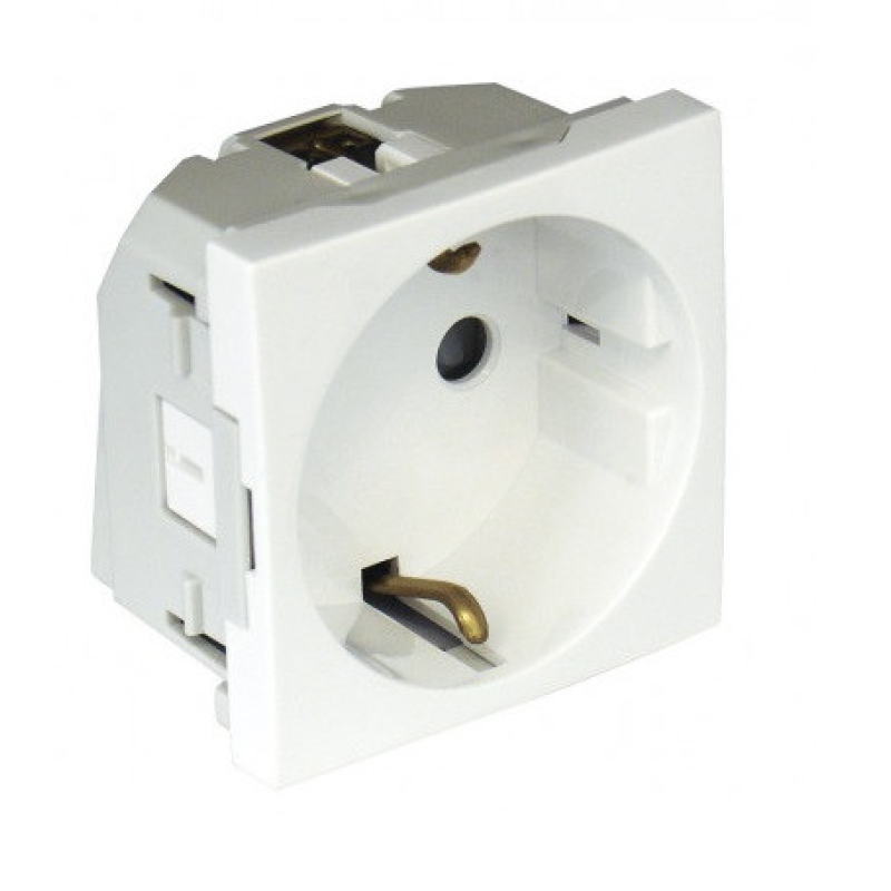 Механізм розетки горизонтальний 2P+Z ШУКo 16 А 250 V 2-мод. Білий 45129 SBR Efapel Quadro 45 Механізм розетки горизонтальний 2P+Z ШУКo 16 А 250 V 2-мод. Білий 45129 SBR Efapel Quadro 45