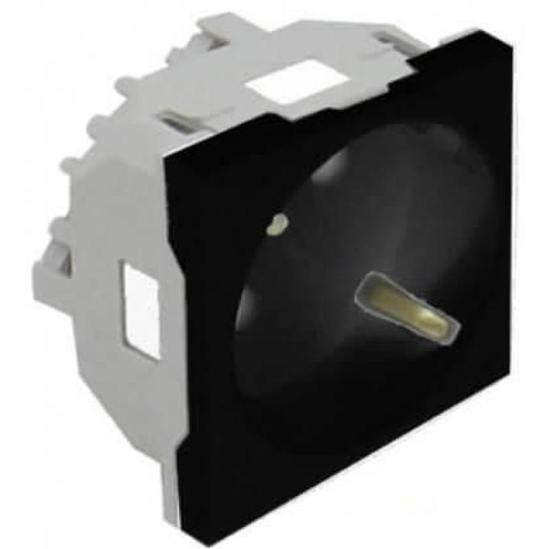 Механізм розетки горизонтальний 2P+Z ШУКo 16 А 250 V 2-мод. Чорний 45129 SPM Efapel Quadro 45 Механізм розетки горизонтальний 2P+Z ШУКo 16 А 250 V 2-мод. Чорний 45129 SPM Efapel Quadro 45